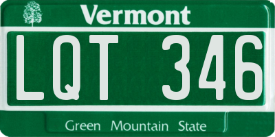 VT license plate LQT346
