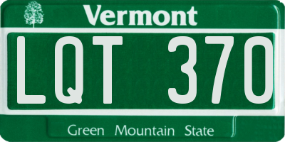 VT license plate LQT370