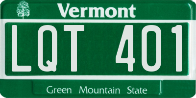 VT license plate LQT401