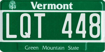 VT license plate LQT448