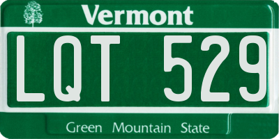 VT license plate LQT529
