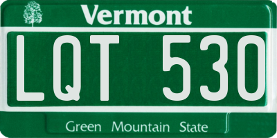 VT license plate LQT530
