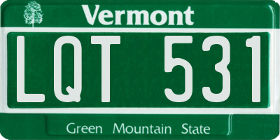 VT license plate LQT531