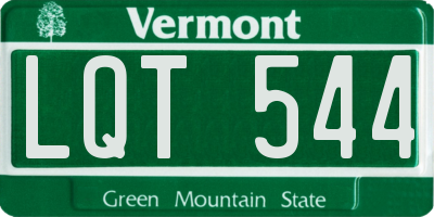VT license plate LQT544