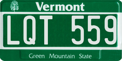 VT license plate LQT559