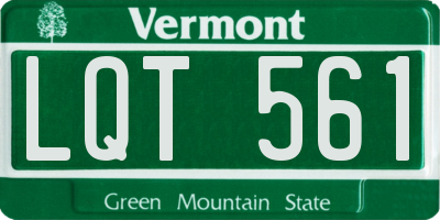 VT license plate LQT561