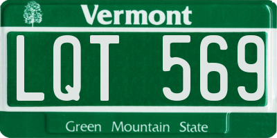 VT license plate LQT569