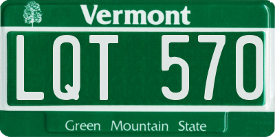 VT license plate LQT570