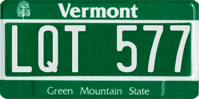 VT license plate LQT577