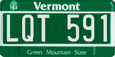 VT license plate LQT591