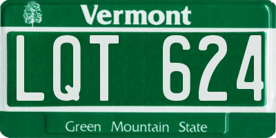 VT license plate LQT624