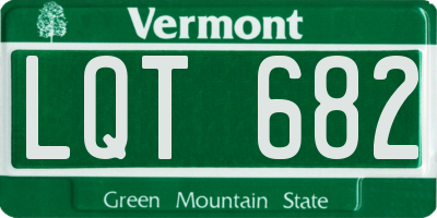 VT license plate LQT682
