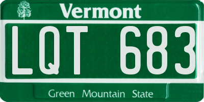 VT license plate LQT683