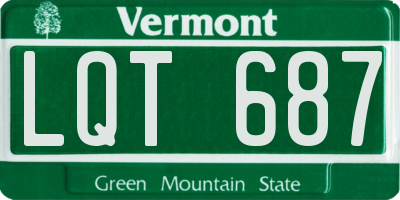 VT license plate LQT687