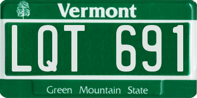 VT license plate LQT691