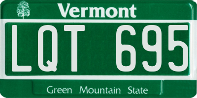 VT license plate LQT695
