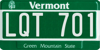 VT license plate LQT701