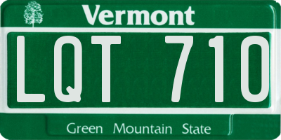 VT license plate LQT710