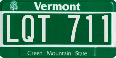 VT license plate LQT711