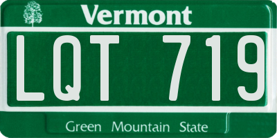 VT license plate LQT719