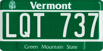 VT license plate LQT737
