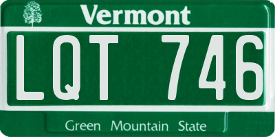 VT license plate LQT746