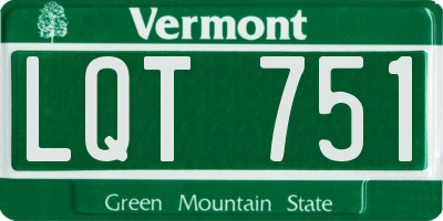 VT license plate LQT751