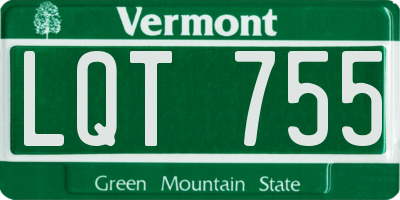 VT license plate LQT755