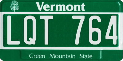 VT license plate LQT764