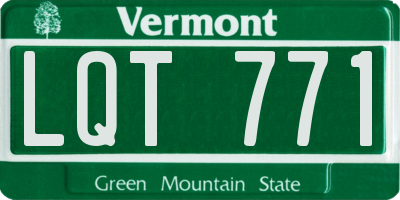VT license plate LQT771