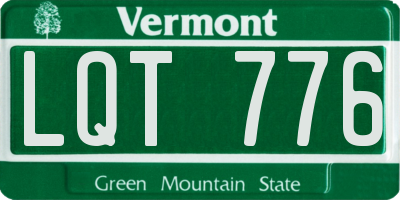 VT license plate LQT776
