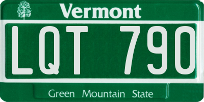 VT license plate LQT790