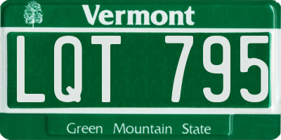 VT license plate LQT795