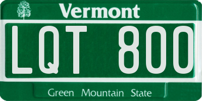 VT license plate LQT800