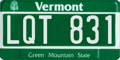 VT license plate LQT831
