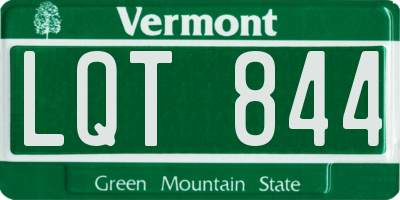 VT license plate LQT844