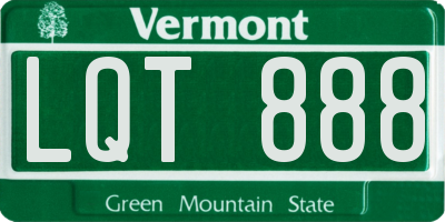 VT license plate LQT888