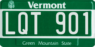 VT license plate LQT901