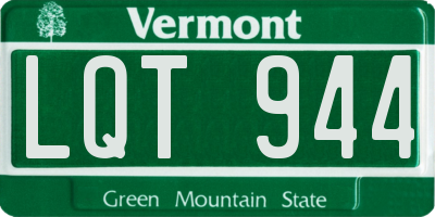 VT license plate LQT944