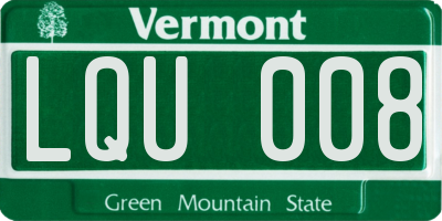 VT license plate LQU008