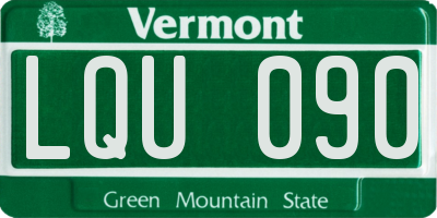 VT license plate LQU090