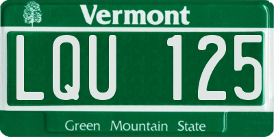VT license plate LQU125