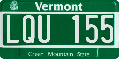 VT license plate LQU155