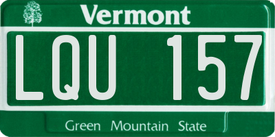 VT license plate LQU157