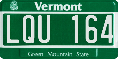 VT license plate LQU164