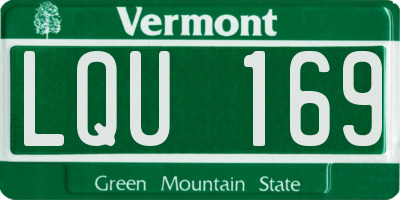 VT license plate LQU169