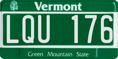 VT license plate LQU176