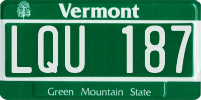 VT license plate LQU187