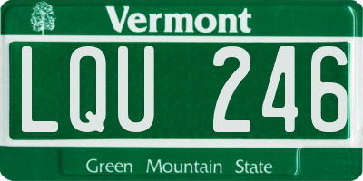 VT license plate LQU246