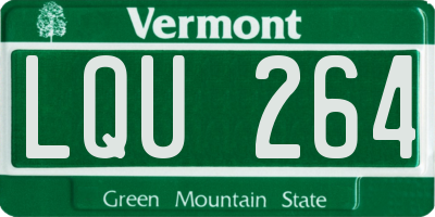 VT license plate LQU264